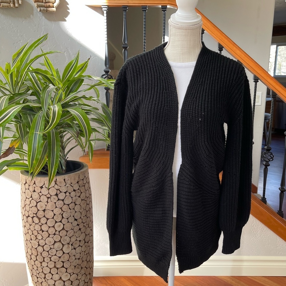Love by Design Black Cardigan Size: M